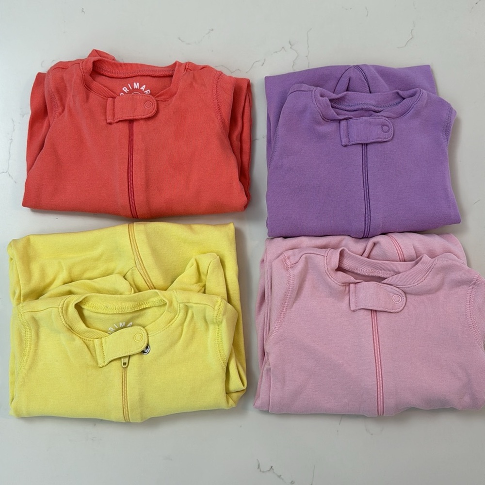 Bundle of Primary Organic Zip Footies